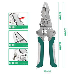 Dénudeur de fils pliable, ciseaux, dénudeur de fils multifonctionnel pour diviser les fils, tirer les fils, enrouler les fils, dénuder les fils - Product Image 6