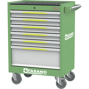Fasano Tools Rolling Tool Cabinet 6 <b>Drawer</b> Green Metal Workshop Storage Cart with Wheels and <b>Lockable</b> <b>Drawers</b> - Product Image 1