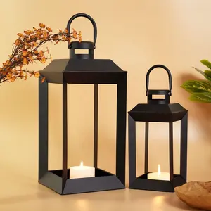 Foryoudecor reusable design Customization wholesale Outdoor Garden Black the Metal Lanterns