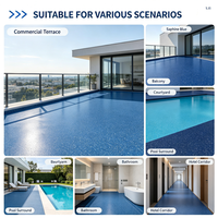 Résine époxy bleue saphir Henan Caitu, sable coloré, revêtement de sol intérieur/extérieur écologique et résistant à l'usure, fourni par l'usine
