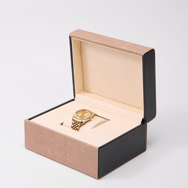 JANSSE Luxury Square Wooden Watch Box Suede Insert Premium Timepiece Storage Eco-Friendly Sustainable Water Resistant Case