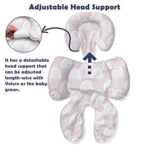 Support de tête de siège <span class=keywords><strong>auto</strong></span> pour bébé, insert de siège <span class=keywords><strong>auto</strong></span> pour bébé, 2-en-1 réversible pour bébé - Product Image 5