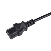 Cable de enchufe de alimentación de cola de 3 pines de Tailandia, extensión de cable de alimentación de CA de cobre puro de 3 núcleos 0, 75mm2 C13 para ordenador portátil Universal 1 2