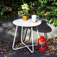 KINNO-Table d'appoint pliante élégante style européen rétro, design de ferronnerie simple, pour l'extérieur, pour la cour intérieure