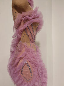 Платья для церкви Novance Y5528: Самые продаваемые прозрачные розовые платья принцессы из сетки с блестящими стразами для женщин - Product Image 6