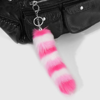 À la mode multicolore Mini fausse fourrure queue en peluche sac à main décoration accessoires personnalisé femmes filles sac pendentif breloques pour bricolage
