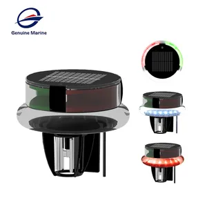 Remote Control Waterproof Solar Power Led Marine Signal Anchor Lamp Red Green Yacht Boat Navigation Light