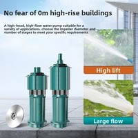 Pompe submersible multi-étages domestique 220V, haute pression, faible pression, grand débit, pour puits profond, irrigation agricole, OEM