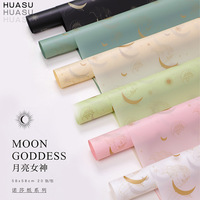 Kertas Pembungkus Plastik Buket Bunga Segar Dewi Bulan, Pembungkus Kado Bunga Mewah 57x577cm Buatan Cina