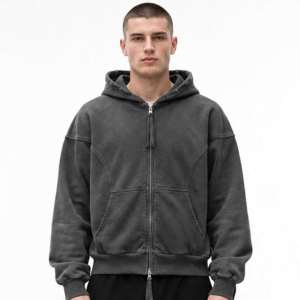 Sudadera <span class=keywords><strong>con</strong></span> Capucha Extra Grande, Corta, de Camuflaje, para Hombre, 100% Algodón, de Alta Calidad, Estilo Vintage - Product Image 1