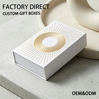 Scatola Regalo di Lusso con Chiusura Magnetica in Cartone Rigido, Carta Speciale Bianca, Logo Personalizzato, Stampa in Oro, Vendita Diretta dalla Fabbrica