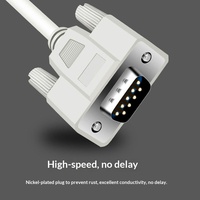 Cable de puerto serie RS232 D-SUB9 macho a macho de 1,5 m, de acero revestido de cobre para ordenadores personales