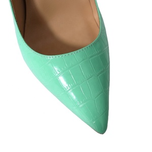Custom-made Green <b>High</b> <b>Heels</b> for Women Sexy Stiletto Red Bottom Pumps Breathable Fashion Trend Summer Autumn 12cm/10cm/8cm - Product Image 3