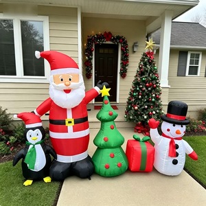 Outdoor Christmas JOY Sign <strong>Inflatable</strong> with Green Monster Wreath and LED Lights for Yard Decoration - Product Image 5