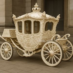 Carruaje Eléctrico de Estilo Clásico en Color Blanco, Diseño para 4-6 Personas, Hermoso Vehículo Tipo Princesa Real en Venta - Product Image 6