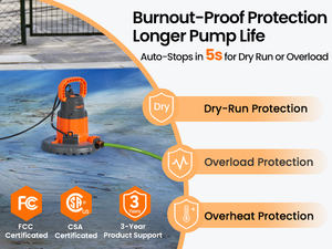 Bomba de Piscina Cleartide de 1/3 HP, Bomba de Agua Automática para Piscinas Enterradas/Superficiales, Fabricante de Bombas para Estanques de Sótano - Product Image 5