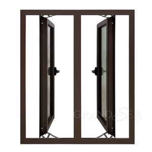 Fenêtres à double vitrage en aluminium à cadre en bois grainé de marque chinoise de premier plan - Product Image 5