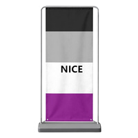 Toile de fond personnalisée arc-en-ciel gay avec motif asexual, idéale pour les séances photo en stand de fête, les rassemblements festifs et la mise en scène d'événements thématiques