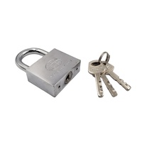 40mm Carré Glora Électronique Chrome Vane Clé Longue Manille Cadenas en Fer pour Porte