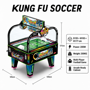 Tavolo da Calcio Balilla Commerciale Multigiocatore Kung <span class=keywords><strong>Fu</strong></span> con Illuminazione a LED, Macchina Arcade a Moneta per Calcio Balilla - Product Image 6