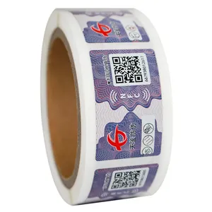制造商全定制防伪标签3D结构安全正品防篡改二维码贴纸密封NFC标签