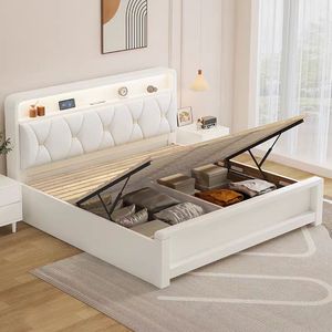 Dernier modèle Meubles de chambre à coucher en bois massif Nature Europe du Nord Lit en bois avec rangement Lits en bois massif Europe du Nord - Product Image 5