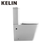 Toilette deux pièces moderne à double chasse d'eau Style australien Usine chinoise Vente Commode P-trap Placard d'eau carré gratuit
