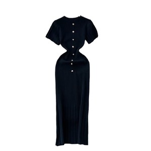 Vestido Maxi Elegante de Moda 2025 <span class=keywords><strong>con</strong></span> Estampado Digital Tejido, Transpirable, Ajustado, para Mujer, Casual, de Manga Corta, <span class=keywords><strong>con</strong></span> Botones, para Uso Diario - Product Image 3