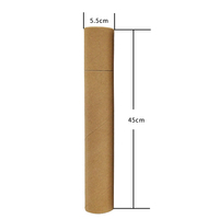 Vente en gros de poster en papier kraft biodégradable pouvant traiter cylindre en carton boîte de papier ronde étanche à l'humidité tube de papier postal