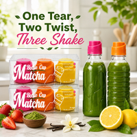 Bouchon de bouteille de matcha aromatisé, mélangeur de boisson portable sans sucre, 3 bouchons, vente en gros, marque privée OEM, mouture ultra-fine 1000 mailles, 7,5g