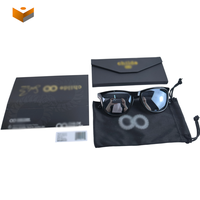 Étui à lunettes de luxe portable triangulaire pliable en cuir, personnalisable, pour lunettes optiques et de soleil, boîte d'emballage
