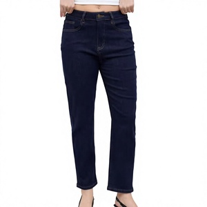 Pantalones vaqueros de mujer de verano de cintura ultra alta elásticos, nuevos, azules, holgados, de pierna ancha, estilo vintage, casuales, con remaches, de mezclilla, rectos - Product Image 6