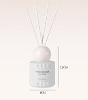 Diffuseur de parfum à bâtonnets en fibre, en verre cylindrique blanc minimaliste, pour spa, avec boîte personnalisée ODM
