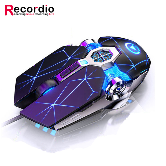 GAZ-M08 Wired Mouse 6 Button 3200DPI LED Optical USB Computer Mouse Game Mice Silent Mouse for PC Laptop Game