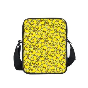 Nouveau jaune 3D dessin animé canard motif sac à bandoulière à la mode Nylon sac à main pour garçons/filles meilleur cadeau pour les adolescents - Product Image 1