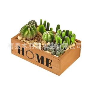 Retro Wooden <b>Succulent</b> Flower <b>Pot</b> Rectangular Box Solid Wood Bonsai Planter Home Indoor Use - Product Image 4