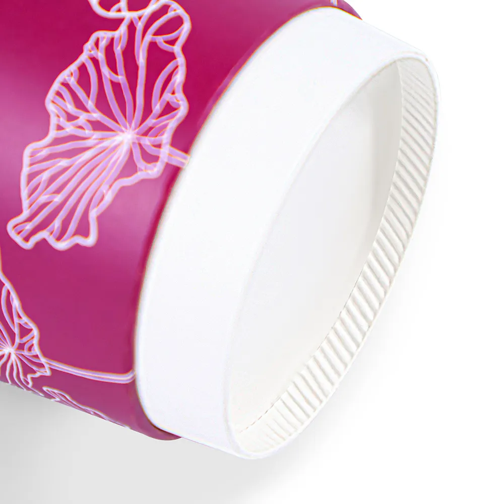 ZJPACK biodegradabile riciclabile personalizzato usa e getta tazze a doppia parete da asporto tazza di caffè con coperchio