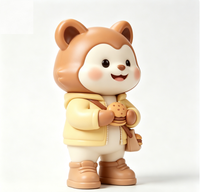 Figurine d'art personnalisée en forme d'écureuil, statue de personnage de dessin animé en PVC et ABS, fabrication OEM en Chine, figurine personnalisée pour la vente en gros de produits de marque