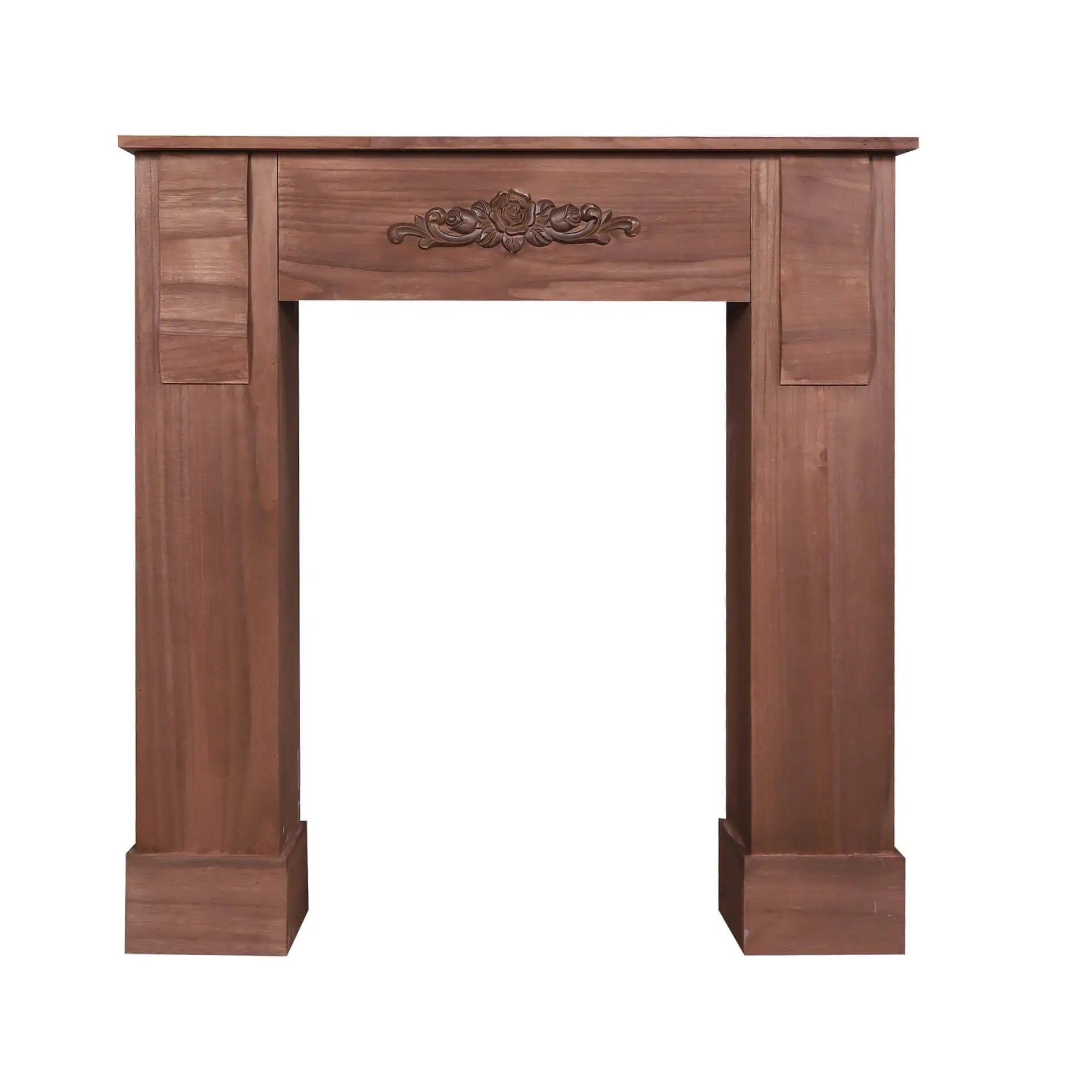 Nuovo Design antico legno MDF camino mensola Surround legno consolle tavolo con cassetto