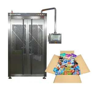 Machine de cartonnage automatique de boîte de nourriture en boîte sur plateau de rouleaux d'oeufs de viande
