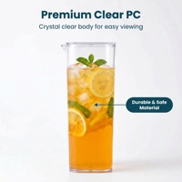Carafe à eau en PC de qualité alimentaire sans BPA, pour infusion à froid, anti-fuite, pliable, pour petit appartement, maison, café