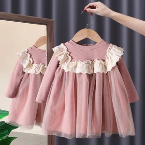 2023 robes pour filles en gros infantile enfant en bas âge bébé petite fille princesse Smock robes mignon rose Pageant robe de soirée de mariage - Product Image 5
