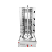 Mesin Shawarma Listrik Stainless Steel Manual, Peralatan Kebab Doner Ramah Lingkungan 220V untuk Penggunaan Komersial Restoran