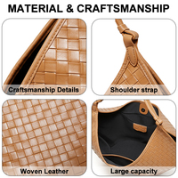 Cuir Véritable Dames Fait Main Oversized Tissé Sac à Épaule Laptop 14 Pouces Sacs Tote pour le Travail de Bureau Personnalisé