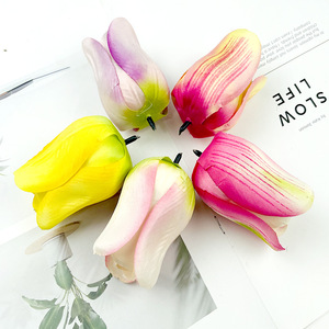 Cabezas de Tulipanes Europeos de Seda, Flores Artificiales de 10 cm o Menos para Decoración de Bodas, Hogar, Manualidades y Accesorios - Product Image 2