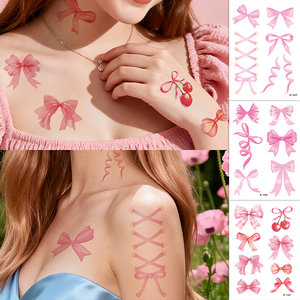 Rouge à lèvres rose imperméable, marque la Saint-Valentin, sexy et sensuel, tatouages temporaires pour femmes, hommes, corps, bras, <span class=keywords><strong>jambes</strong></span>, visage - Product Image 3