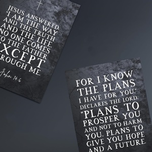 Tarjeta postal personalizada con versículo bíblico inspirador, póster de las Escrituras, tarjetas de aliento cristianas, arte de pared, para diario, enmarcado y manualidades - Product Image 3