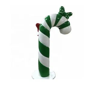 Commercial Display Props Lollipop Ornaments Giant Large Life Size Outdoor Fiberglass Christmas Decorations Candy Canes