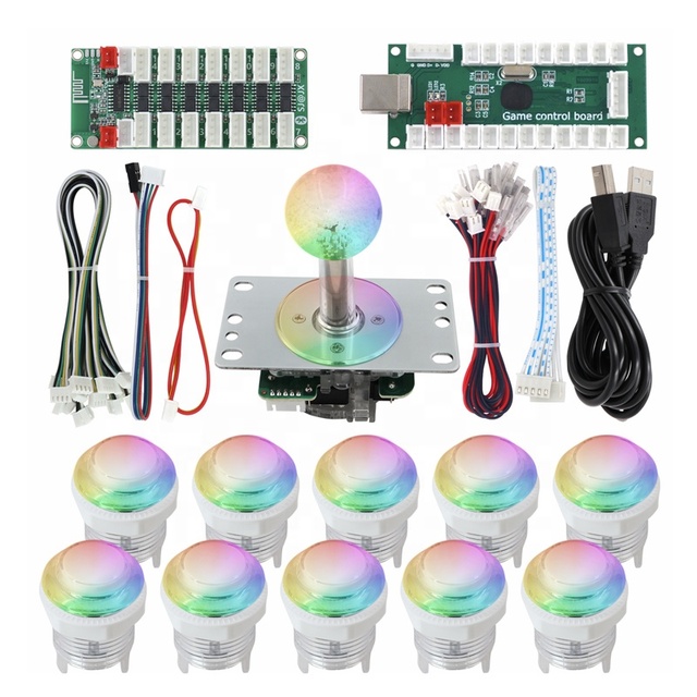 Arcade Game Charging Stand with LED Controller Light USB Encoder DIY RGB Kit for for for PC