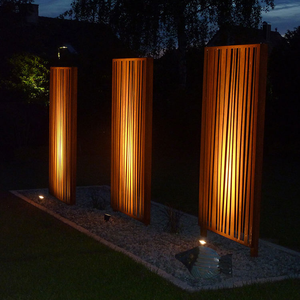 Nordic Modern Privacy Back <b>Garden</b> <b>Fence</b> Panels-Eco-Friendly Carbon Steel <b>Temporary</b> Small <b>Fences</b> for Yards Customizable Height 3D - Product Image 3